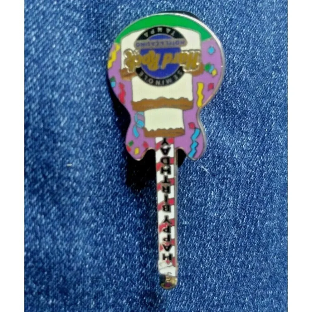 Seminole Hard Rock Casino & Hotel Guitar Pin 3-tier cake Tampa Happy Birthday